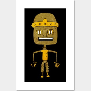 happy robot Posters and Art